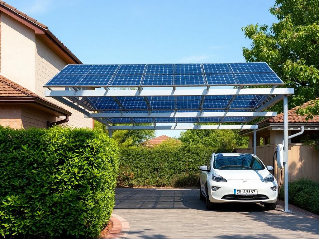 Solar-Carport – Stellplatz & E-Auto