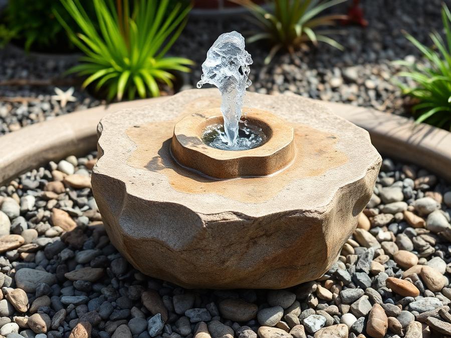 Quellstein & Wasserspiel – kleine Gärten, Vorgarten